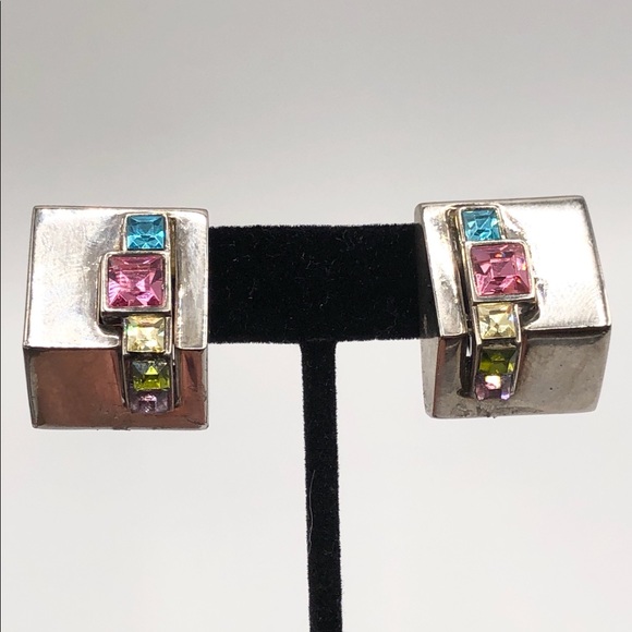 Vintage Givenchy Rhinestone Haute Couture Earrings - Picture 7 of 9